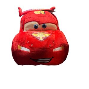 NWT Authentic Disney Store Cars  2 World Grand Prix Lightning McQueen Plush RARE